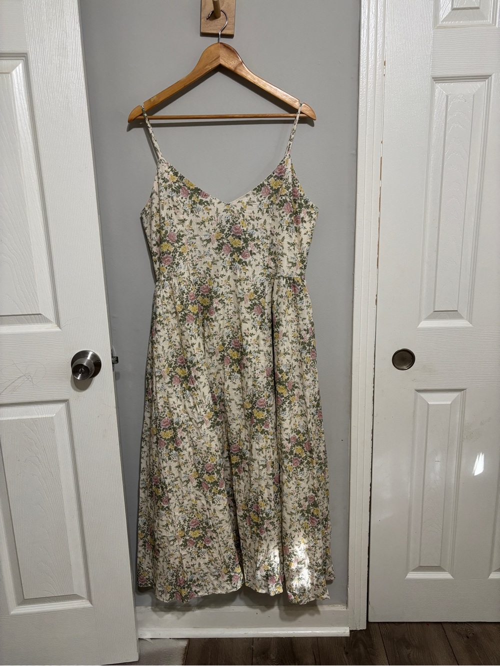 Thread and Co Green Floral Maxi Dress 1X